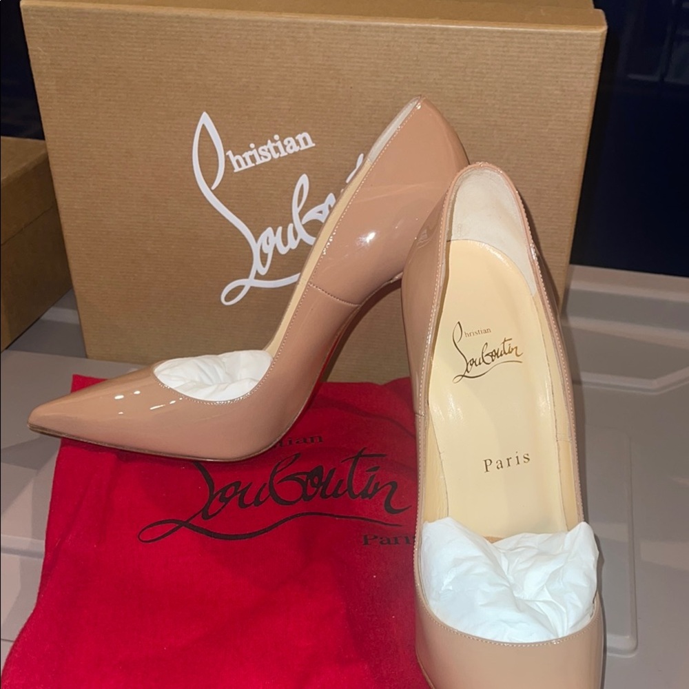 Christian Louboutin Blush Patent Leather Heels